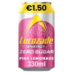 Lucozade Zero Sugar Pink Lemonade 330ml