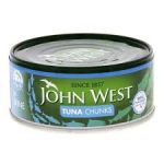 JOHN WEST TUNA CHUNKS IN BRINE 160 GM
