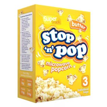 Stop n Pop Microwave Popcorn Butter 255G