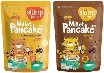 SLURRP FARM  MILLET PAN CAKE MIX BANANA CHOCO CHIP  250GM
