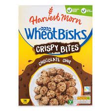 ALDI HARVEST MORN WHEEAT BISKS  CRISPY CHOCOLATE BITES 530G