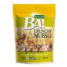 BAKALLAND-BA!CRUNCHY MUESLI 5 NUTS & HONEY 300G