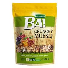 BAKALLAND-BA!CRUNCHY MUESLI 5 DRIED FRUITS 300G