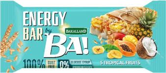 BAKALLAND - BA! ENERGY BAR 5 TROPICAL FRUITS 40G