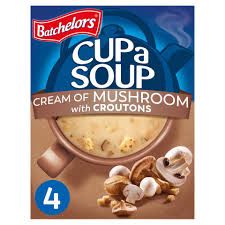 BATCHELORS CUP A SOUP WITH CROUTONS CREAM OF MUSHROOM - 4'S
