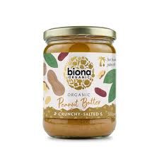 BIONA PEANUT BUTTER ORGANIC CRUNCH SEASALT 500GM