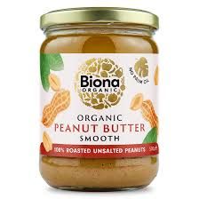 BIONA PEANUT BUTTER ORGANIC SMOOTH 500GM