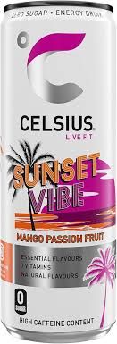 CELSIUS SUNSET VIBE MANGO &PASSION DRINK 355ML