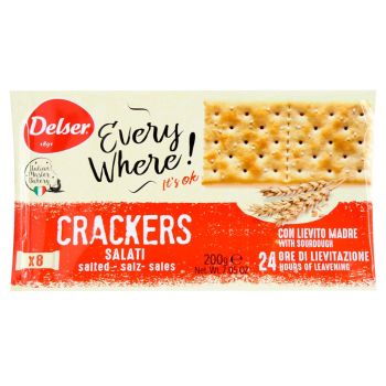 DELSER CRACKERS SALTED 250GM