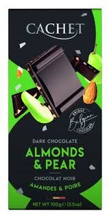 Cachet 100g Dark 57% Pear & Almonds