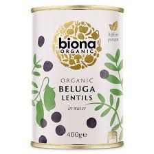 BIONA LENTILS BLACK BELUGA ORGANIC 400GM