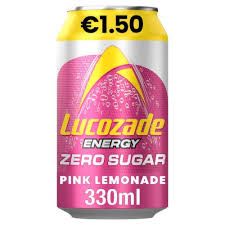 Lucozade Zero Sugar Pink Lemonade 330ml