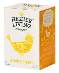 HIGHER LIV ORG LEMON & GINGER 15S