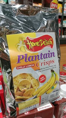 HOME DELISH HD PLANTAIN CRIPS CHILLY & LEMON 100GM