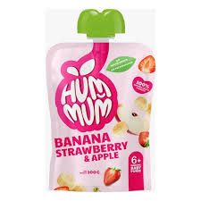 HUM MUM BANANA,STRAWBERRY & APPLE 100G