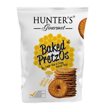 HUNTERS GOURMET BAKED PRETZOS HONEY & MUSTARD 70