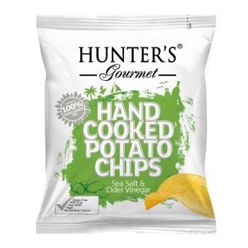 HUNTERS GOURMET HAND COOKED SEA SALT & CIDER VINEGAR 125GM