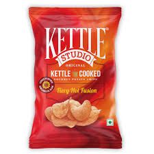KETTLE C/CHIP FIERY HOT FUSION 113G