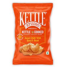 KETTLE C/CHIPS SWEET C L&BASIL 113G