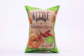 KETTLE COOKED BANANA CHIPS PEPPER & VINEGAR 125G