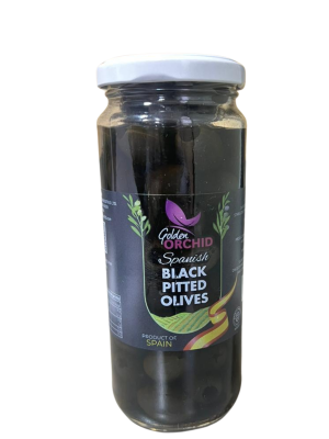 Golden Orchid Spanish Pitted Black Olives 345g