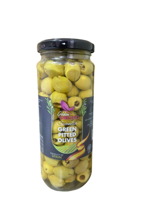Golden Orchid Spanish Pitted Whole Green Olives 345g