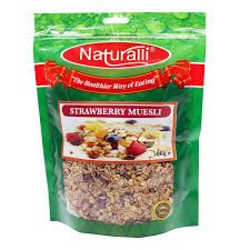 NATURALLI STRAWBERRY MUESLI 500GM