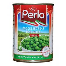 PERLA PROCESSED PEAS 400GM