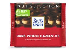 RITTER SPORT DARK WHOLE HAZELNUT 100G