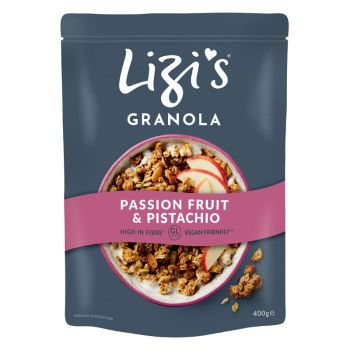 LIZIS GRANOLA PASSION FRUIT PISTACHIO  400GM