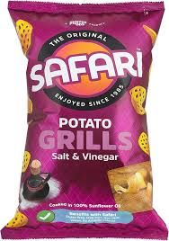 SAFARI POTATO GRILLS SALT&VINEGAR 125GM