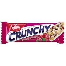 Sante Crunchy Bar Cranberry & Raspberry/Vanilla Coat. 40g