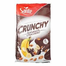 Sante Crunchy Oat Flake Cereal Banana Choc 350G
