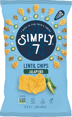 SIMPLY 7 CHIPS  LENTIL JALAPENO 103GM