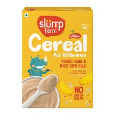SLURRP FARM  CEREAL MANGO RAGI &RICE WITH MILK 200GM