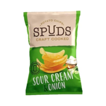 SPUDS SOUR CREAM & ONION 105GM
