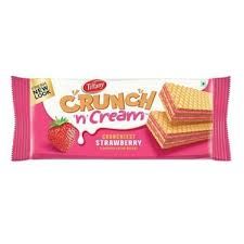 Tiffany Crunch N Cream Strawberry Wafers 65gm