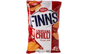 TIFFANY FINNS CHIPS  CHILLI 170GM