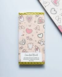 VALENTINE CARAMALISED ALMONDS - 54% DARK CHOCOLATE 80G
