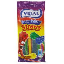 Vidal Sour Straws Multicolor - 90g